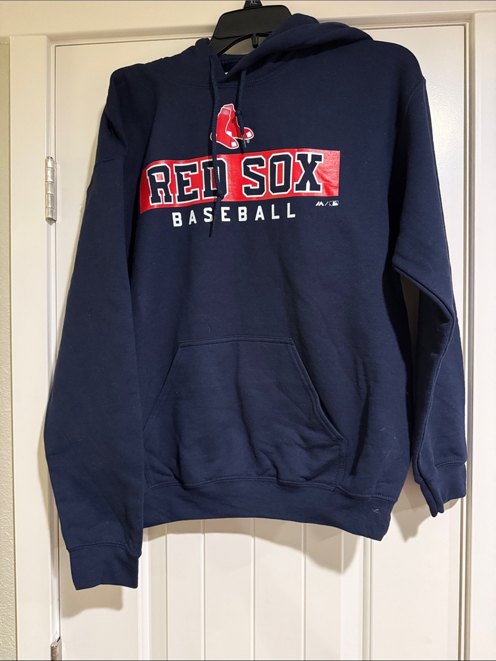 CSA Navy Blue Red Sox Baseball Crewneck Hoodie